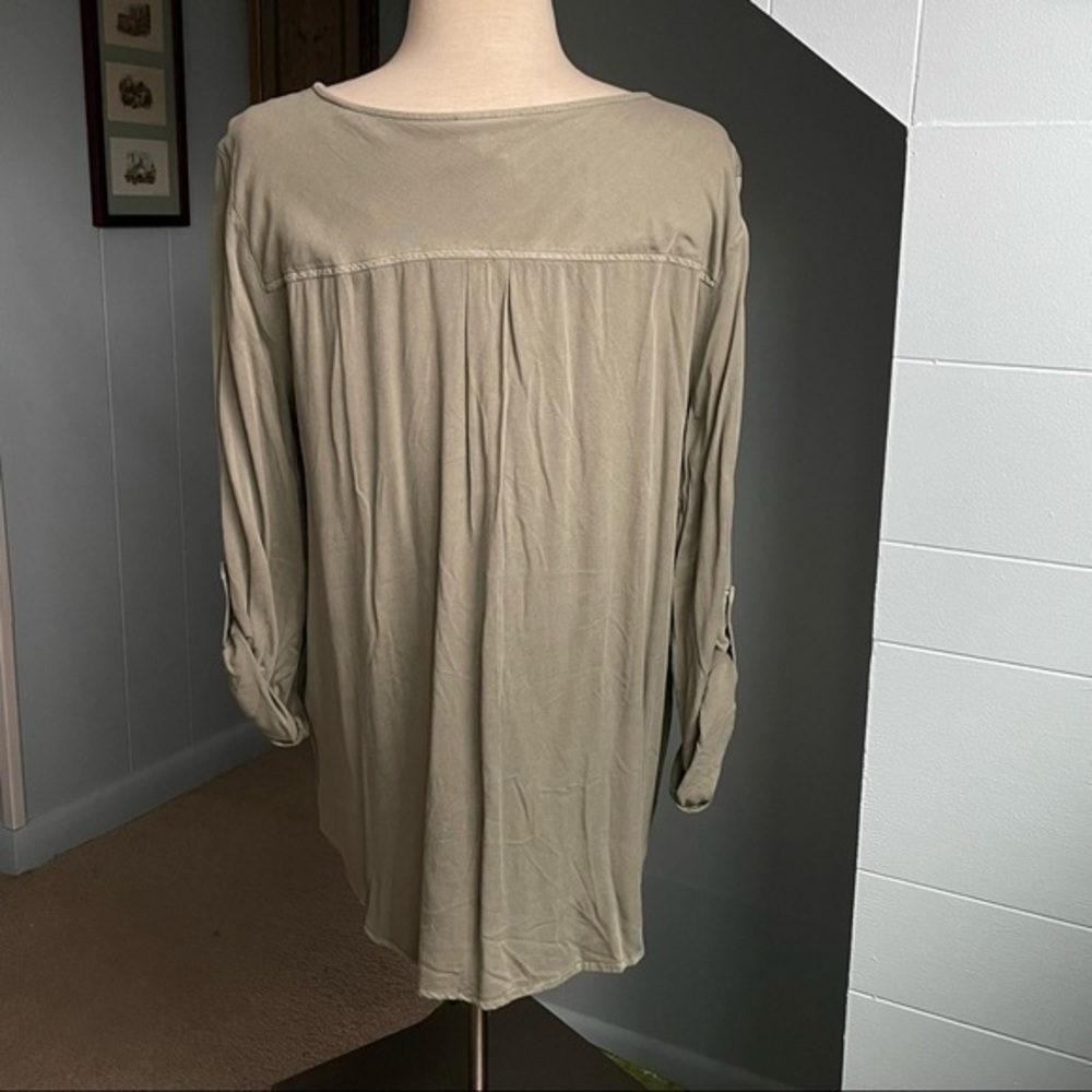 $10 SALE NWT Rolled Sleeve Lightweight Shirt Sz M Oregano Green ANA Outdoor - Picture 2 of 10